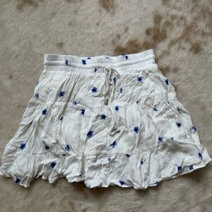 White floral skirt